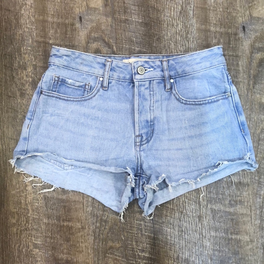 PacSun mid rise denim shorts, size 23